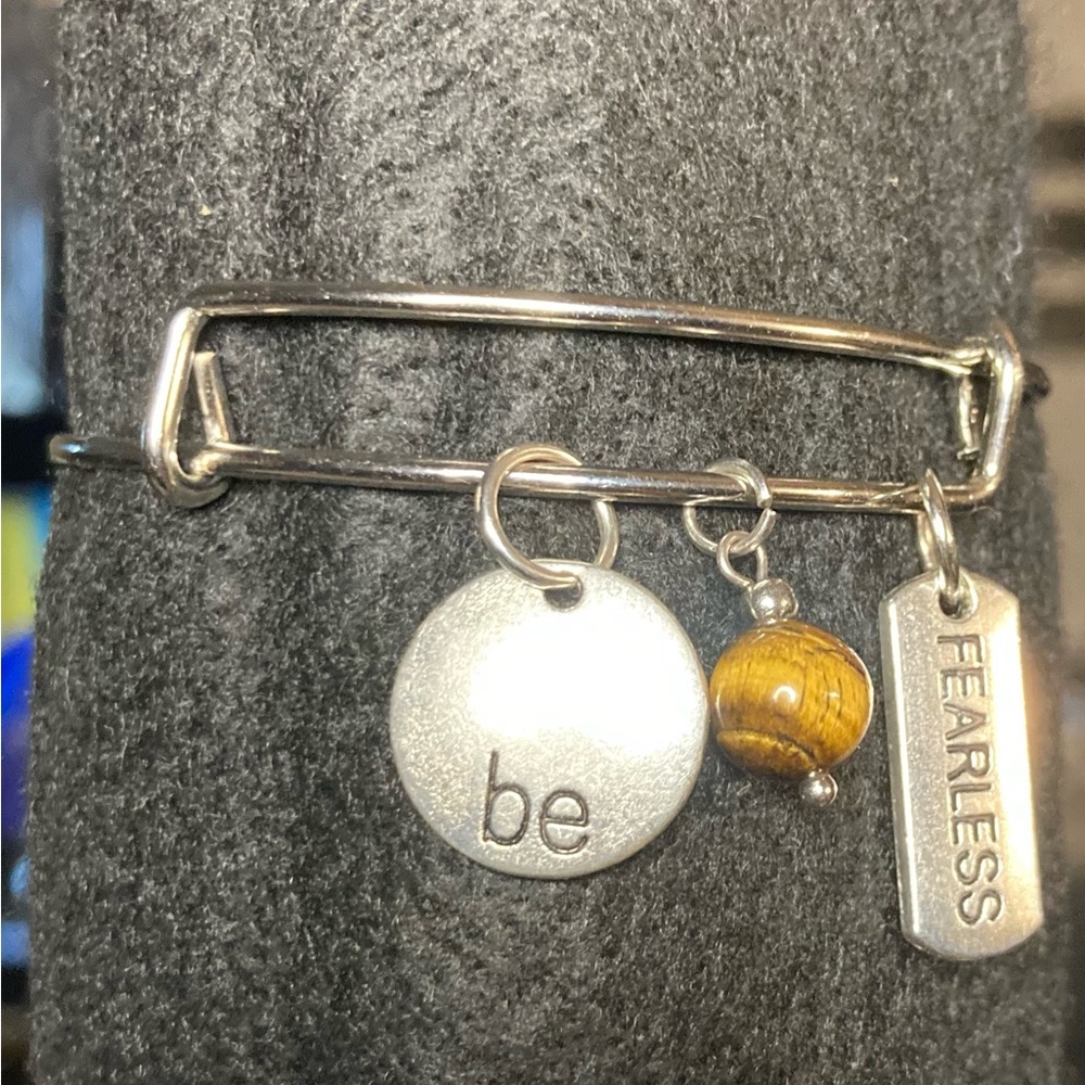 Be Fearless Beautiful Inspiration Beaded Charmed Bangled bracelet